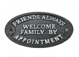 Friends welcome sign